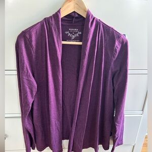 Purple cardigan